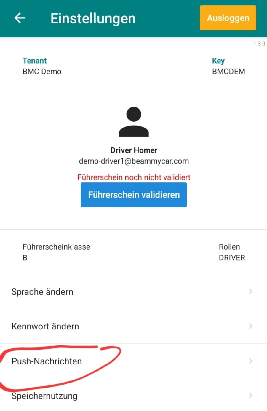 Profil öffnen